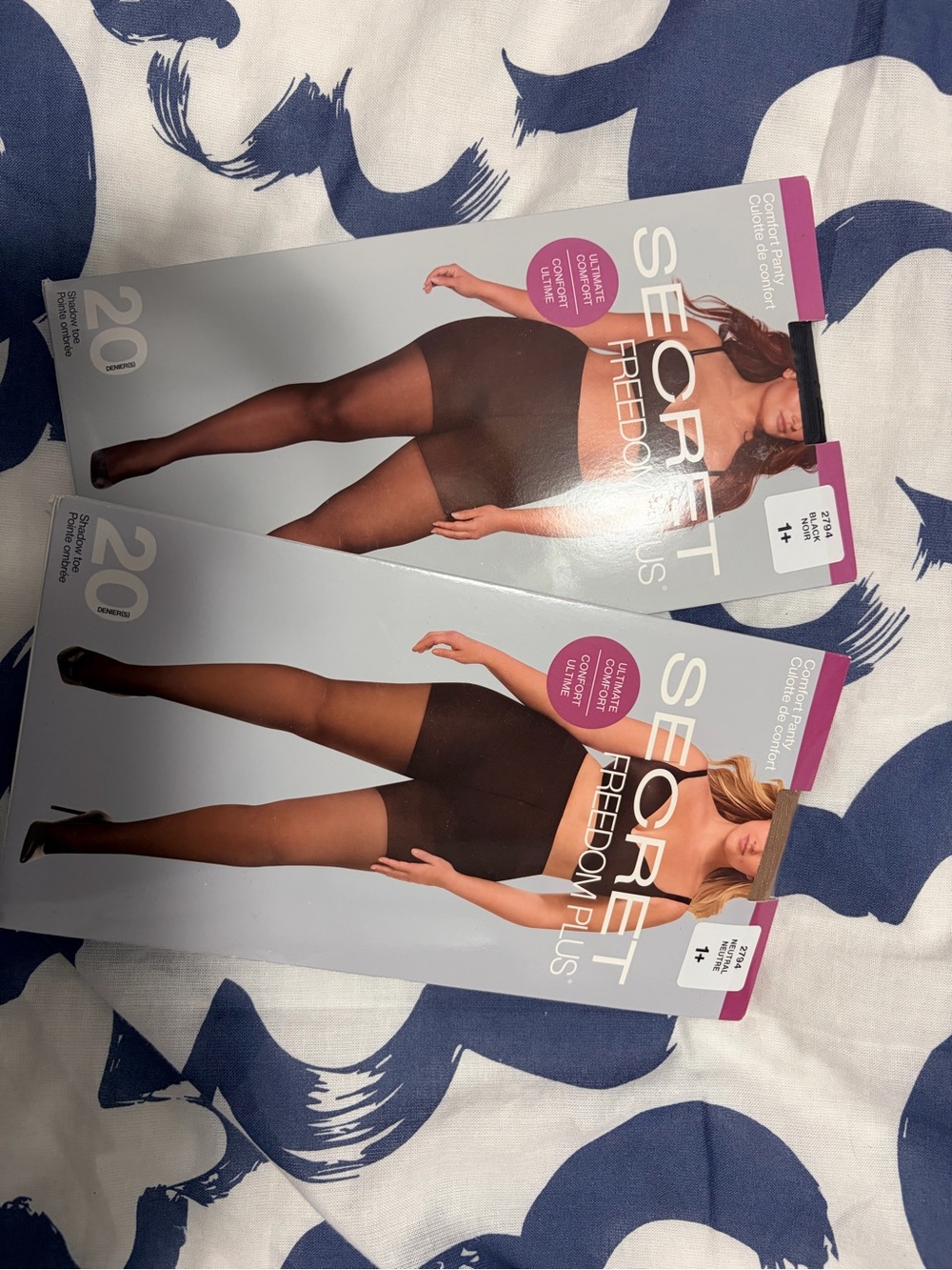 Hanes Black and Nude Sheer Pantyhose - Secret Freedom Plus